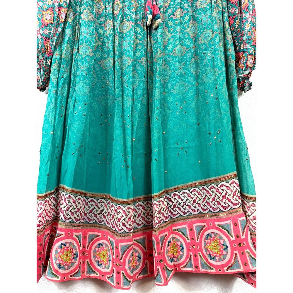 Tanvi Kedia Bohemian Tassel Tunic Dress Festival Western Size S - Picture 10 of 16
